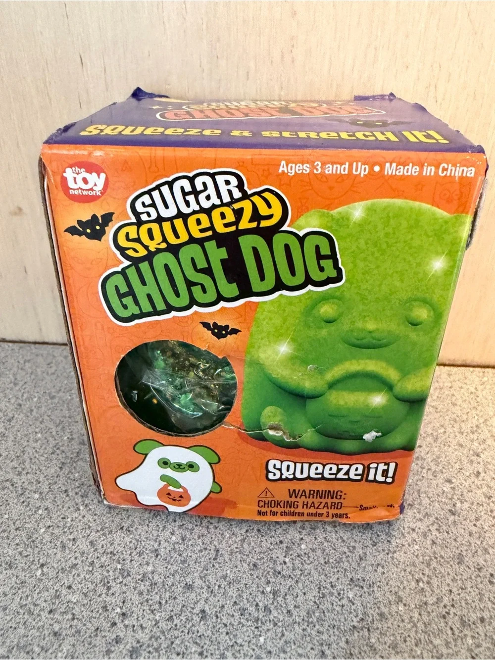 New Sugar Squeezy Ghost Dog Green Halloween Stretch Squishy 4